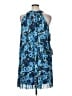 Donna Morgan Print Blue Cocktail Dress Size 14 - photo 2