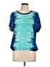 Alfani 100% Polyester Blue Short Sleeve Blouse Size 12 Petite - photo 1