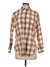 Maeve by Anthropologie 100% Cotton Checkered-gingham Brown Long Sleeve Button-Down Shirt Size XS - photo 1