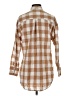 Maeve by Anthropologie 100% Cotton Checkered-gingham Brown Long Sleeve Button-Down Shirt Size XS - photo 2