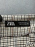 Zara 100% Polyester Houndstooth Gray Shorts Size M - photo 3