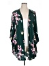 Torrid 100% Rayon Floral Green Kimono Size 1X Plus (1) - photo 1