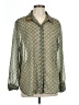Chico's Print Green Long Sleeve Blouse Size L - photo 1