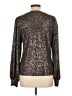 John Paul Richard Metallic Silver Long Sleeve Blouse Size L - photo 2