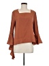 JOA 100% Polyester Brown 3/4 Sleeve Blouse Size M - photo 1