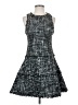 Likely 100% Polyester Tweed Gray Cocktail Dress Size 2 - photo 1