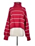 Free People Stripes Red Turtleneck Sweater Size M - photo 1