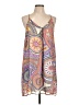 Karlie 100% Polyester Print Multi Color Orange Sleeveless Top Size L - photo 1