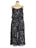 MICHAEL Michael Kors 100% Polyester Graphic Black Jumpsuit Size XL - photo 1