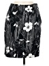 Worthington Print Black Casual Skirt Size 12 - photo 1