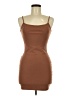 Shein Solid Brown Casual Dress Size 6 - photo 1