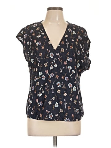 Rebecca Taylor Short Sleeve Silk Top (view 1)