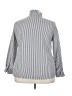 Unbranded 100% Polyester Houndstooth Silver Long Sleeve Blouse Size 3X - photo 2
