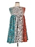 Unbranded Animal Print Teal Cocktail Dress Size L - photo 1