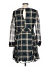 C'isa 100% Polyester Plaid Green Casual Dress Size L - photo 2