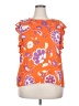 Ann Taylor 100% Polyester Orange Short Sleeve Blouse Size XXL - photo 1
