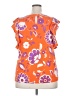Ann Taylor 100% Polyester Orange Short Sleeve Blouse Size XXL - photo 2