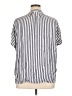 Workshop Republic Clothing 100% Rayon Stripes Silver Short Sleeve Blouse Size 1X - photo 2