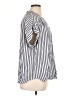 Workshop Republic Clothing 100% Rayon Stripes Silver Short Sleeve Blouse Size 1X - photo 4