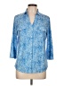 J. McLaughlin Paisley Blue 3/4 Sleeve Blouse Size L - photo 1