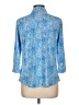 J. McLaughlin Paisley Blue 3/4 Sleeve Blouse Size L - photo 2