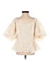 Assorted Brands 100% Polyester Ivory 3/4 Sleeve Blouse Size XXS (estimated) - photo 2