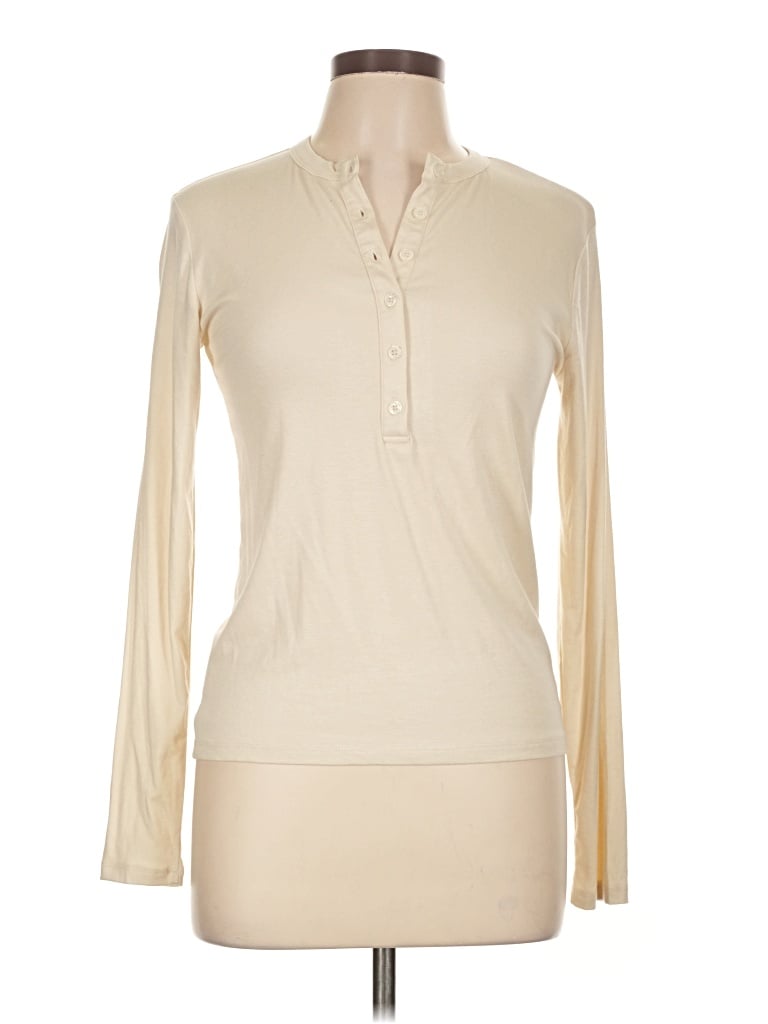 Pre-owned Universal Thread Long Sleeve Top Ivory Turtleneck Tops