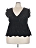 Shein Curve Black Short Sleeve Blouse Size 4X - photo 1