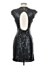 Aqua 100% Polyester Metallic Silver Cocktail Dress Size S - photo 2