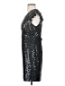 Aqua 100% Polyester Metallic Silver Cocktail Dress Size S - photo 5
