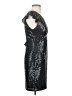 Aqua 100% Polyester Metallic Silver Cocktail Dress Size S - photo 4