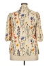 Unbranded 100% Polyester Ivory 3/4 Sleeve Blouse Size XXL - photo 2