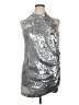 Ronny Kobo 100% Polyester Metallic Silver Cocktail Dress Size XL - photo 1