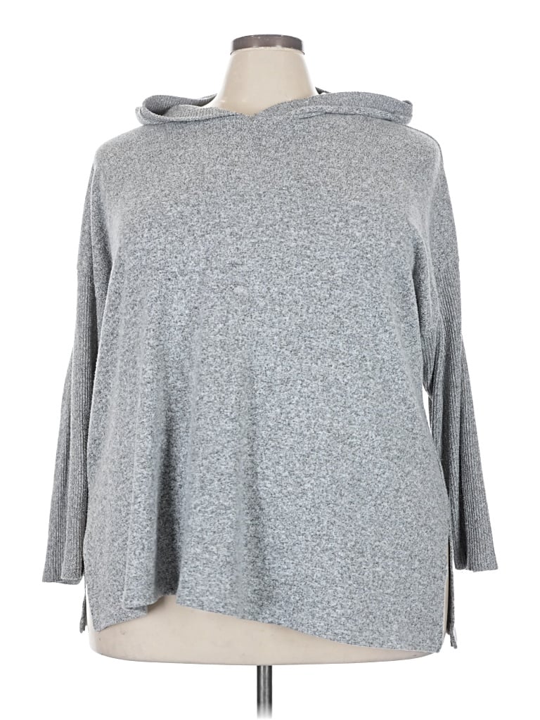 Pre-owned Lane Bryant Poncho In Gray