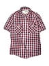 Urban Pipeline 100% Cotton Checkered-gingham Red Short Sleeve Button-Down Shirt Size M (kids) - photo 1