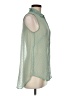 H&M 100% Polyester Green Sleeveless Blouse Size 6 - photo 4
