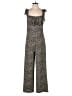 Topshop Animal Print Black Jumpsuit Size 12 - photo 1