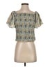 Traffic People Teal Short Sleeve Blouse Size S - photo 1