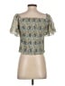 Traffic People Teal Short Sleeve Blouse Size S - photo 2