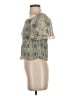 Traffic People Teal Short Sleeve Blouse Size S - photo 5