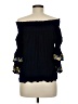 Max Edition 100% Rayon Blue 3/4 Sleeve Blouse Size M - photo 2