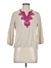 Chico's Tan 3/4 Sleeve Top Size Med (1) - photo 1