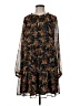 Ann Taylor LOFT 100% Polyester Floral Black Casual Dress Size M - photo 1