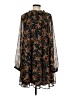 Ann Taylor LOFT 100% Polyester Floral Black Casual Dress Size M - photo 2