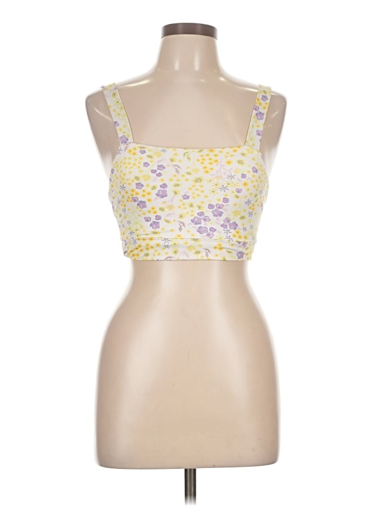 Pre-owned Assorted Brands Tank Top Yellow Strapless Neckline Tops