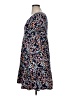 Pink Rose Print Blue Casual Dress Size XL - photo 5