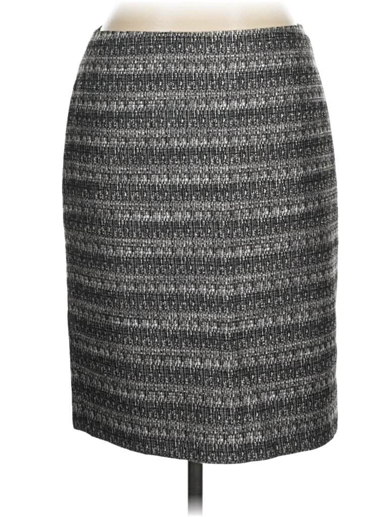 Pre-owned Ak Anne Klein Formal Skirt In Gray