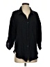 Kona Sol Houndstooth Black 3/4 Sleeve Button-Down Shirt Size S - photo 1