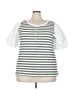 Talbots 100% Cotton Green Short Sleeve Top Size 3X - photo 1