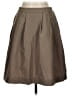 Uniqlo Solid Brown Casual Skirt Size L - photo 2